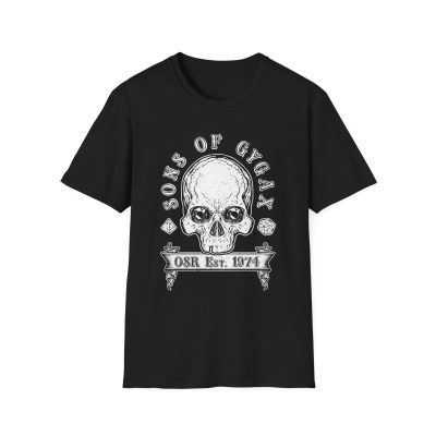 Sons of Gygax Original Tee - Unisex T-shirt | DnD Shirt | RPG tee | Skeleton | 2 colors
